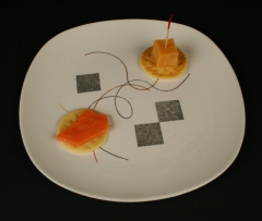 Knowles Choreography dinner plate with appetizers