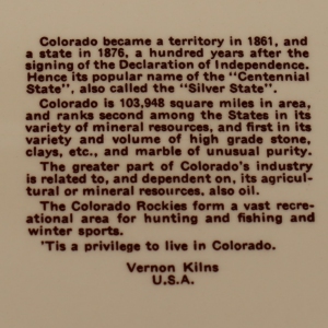 Colorado state plate back