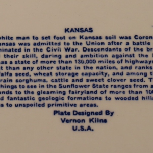 Kansas state plate back