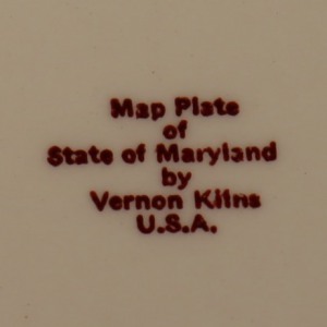 Maryland state plate back