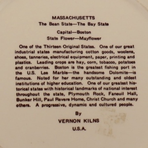Massachusetts state plate back