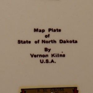 North Dakota state plate back