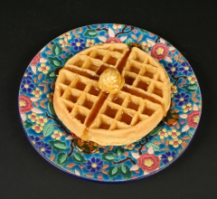 French Longwy Ware with waffle