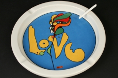Love ashtray with candy cigarette Iroquois China Peter Max