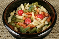 Val Cushing with pasta