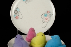 2020.77 Branchell Melmac Kaye LaMoyne design amoeba-like design with peeps