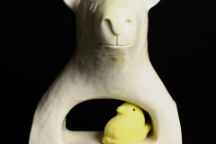 Undine Brod's Butter Host, 2019 with plush Peep
