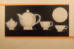 L2021.7 Viktor Schreckengost design rendering teapot cup saucer cream sugar