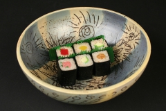Herb Sanders bowl with sushi 2018.73