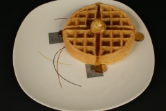 Knowles Choreography dinner plate with waffle